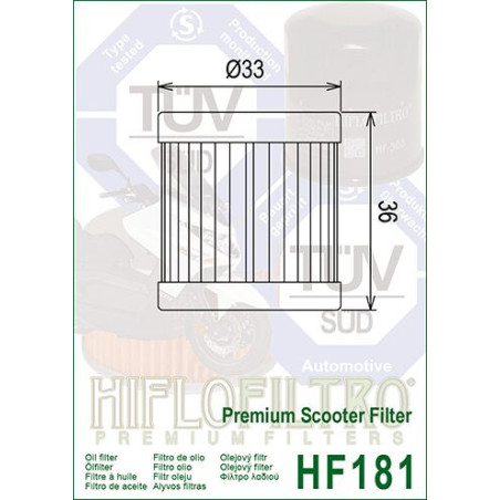 OIL FILTER HIFLO HF181