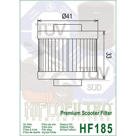 ALYVOS FILTRAS HIFLO HF185