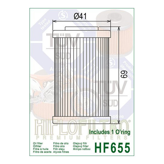 ALYVOS FILTRAS HIFLO HF655