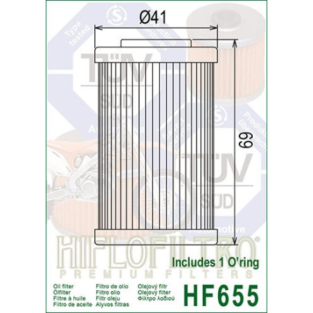 ALYVOS FILTRAS HIFLO HF655