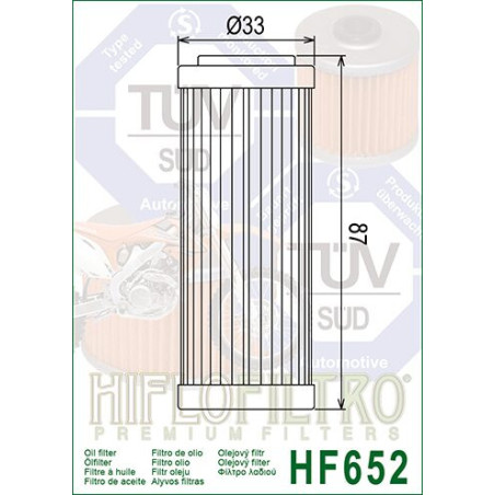 ALYVOS FILTRAS HIFLO HF652