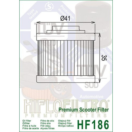 ALYVOS FILTRAS HIFLO HF186