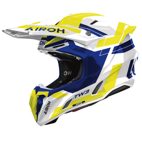 AIROH KASK CROSS / ENDURO / ATV / QUAD TWIST 3 DYNASTY BLUE YELLOW GLOSS KOLOR ŻÓŁTY / NIEBIESKI / BIAŁY ROZMIAR S