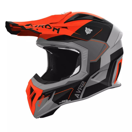 AIROH KASK CROSS / ENDURO / ATV / QUAD AVIATOR ACE 2 SHIELD ORANGE MATT KOLOR POMARAŃCZOWY / CZARNY / SZARY MAT ROZMIAR 