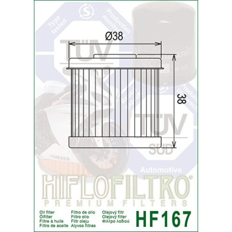 ALYVOS FILTRAS HIFLO HF167
