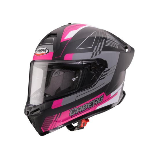 CABERG KASK INTEGRALNY ROXTER COLT KOLOR CZARNY MAT / BIAŁY / FUKSJA (INTENSYWNY ODCIEŃ RÓŻOWEGO) ROZMIAR M