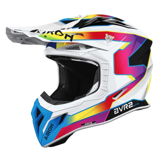 AIROH KASK CROSS / ENDURO / ATV / QUAD AVIATOR ACE 2 SUNRISE GLOSS KOLOR NIEBIESKI / BIAŁY / CZERWONY ROZMIAR M