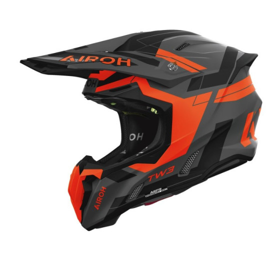 AIROH KASK CROSS / ENDURO / ATV / QUAD TWIST 3 DYNASTY ORANGE MATT KOLOR CZARNY MAT / POMARAŃCZOWY ROZMIAR S