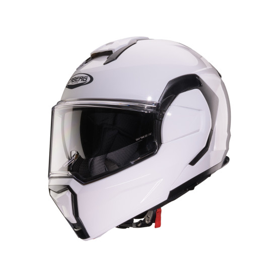 CABERG KASK SZCZĘKOWY FLIP-BACK (SZCZĘKA DO TYŁU) MODEL TRIP SOLID KOLOR BIAŁY POŁYSK ROZMIAR S (PINLOCK W ZESTAWIE)