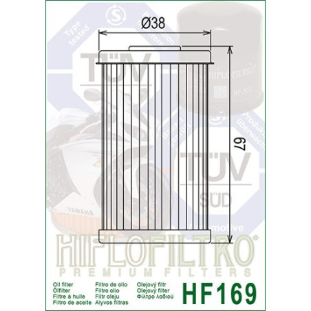 ALYVOS FILTRAS HIFLO HF169