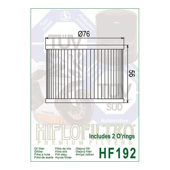 OIL FILTER HIFLO HF192