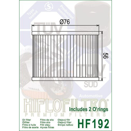 OIL FILTER HIFLO HF192