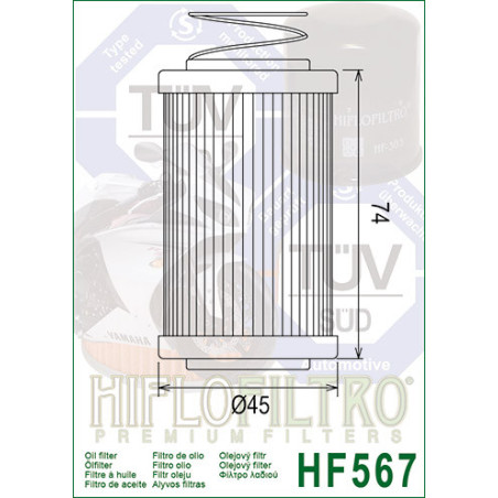 ALYVOS FILTRAS HIFLO HF567