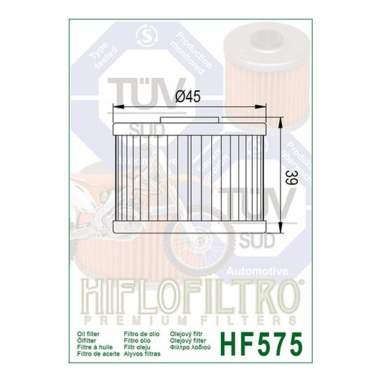 ALYVOS FILTRAS HIFLO HF575