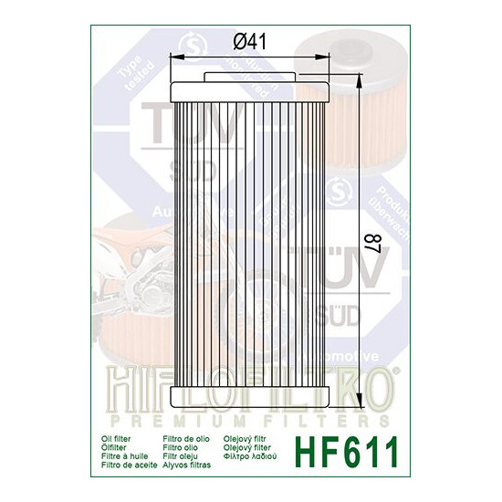 ALYVOS FILTRAS HIFLO HF611