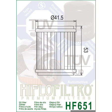 ALYVOS FILTRAS HIFLO HF651