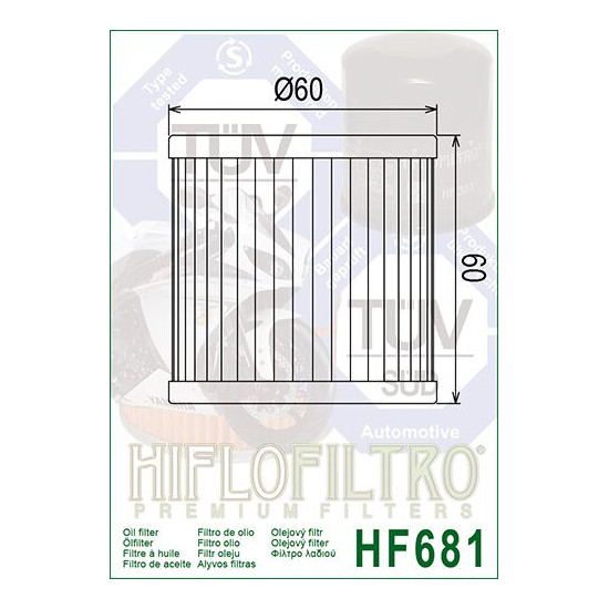 ALYVOS FILTRAS HIFLO HF681
