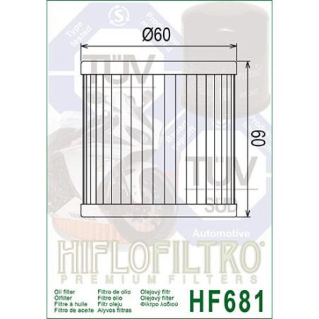 ALYVOS FILTRAS HIFLO HF681