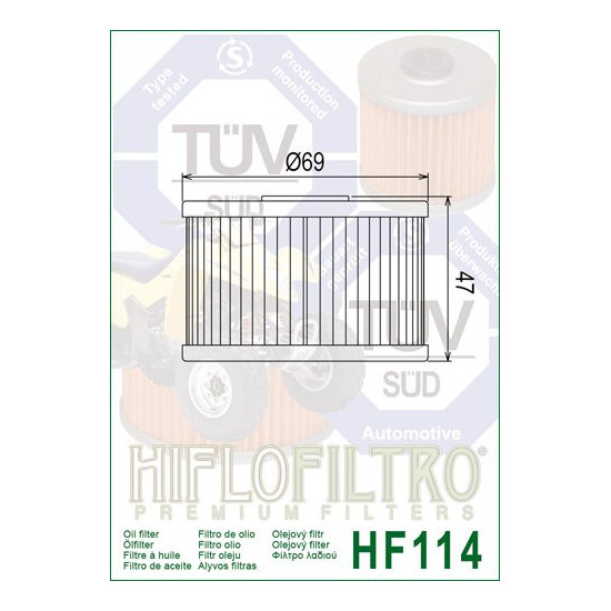 ALYVOS FILTRAS HIFLO HF114