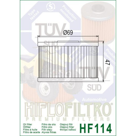 ALYVOS FILTRAS HIFLO HF114