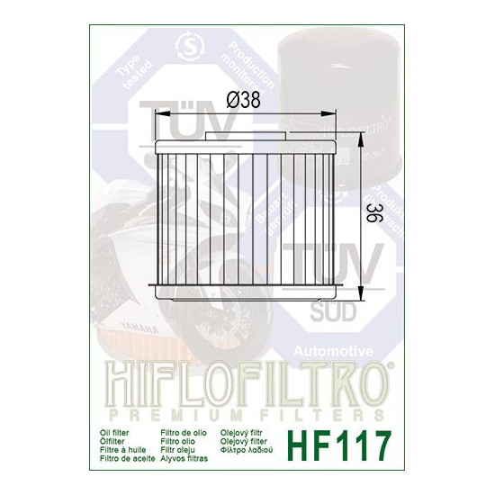 ALYVOS FILTRAS HIFLO HF117