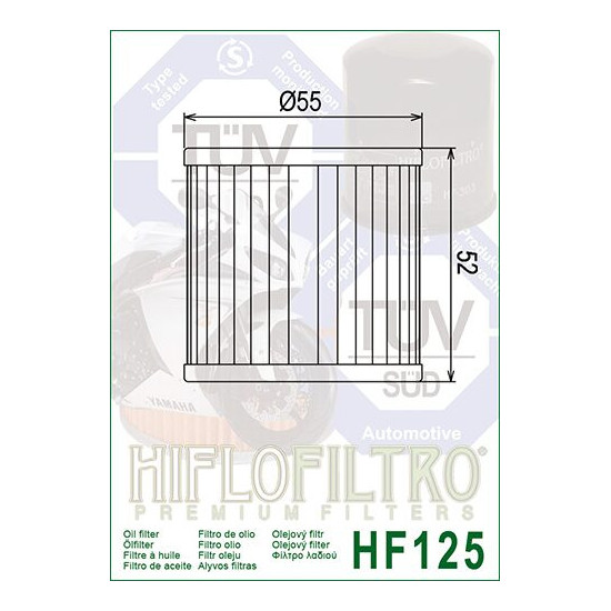 ALYVOS FILTRAS HIFLO HF125