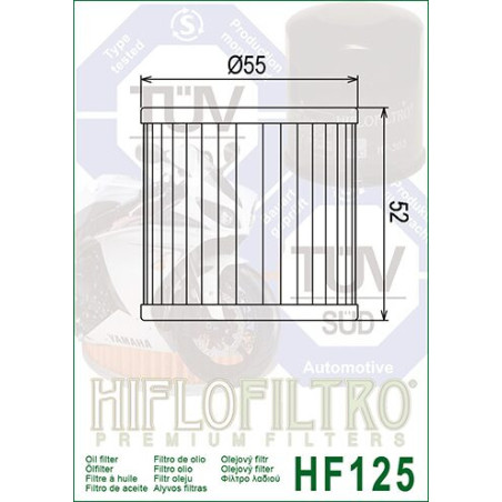ALYVOS FILTRAS HIFLO HF125