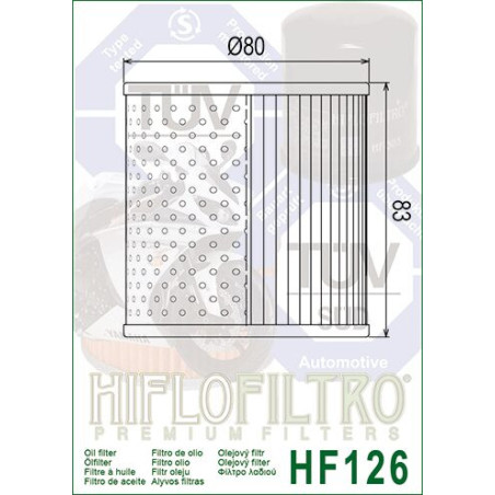 ALYVOS FILTRAS HIFLO HF126