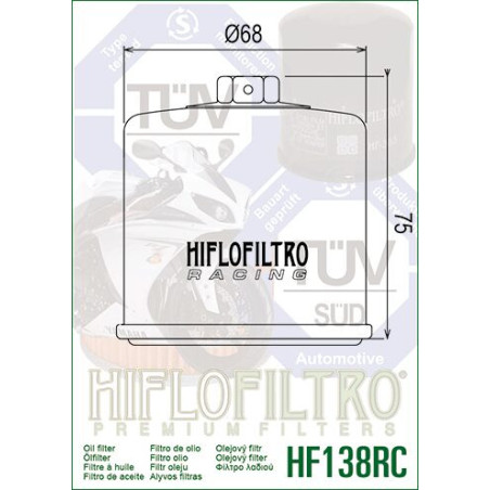 ALYVOS FILTRAS HIFLO HF138RC