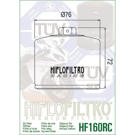 ALYVOS FILTRAS HIFLO HF160RC