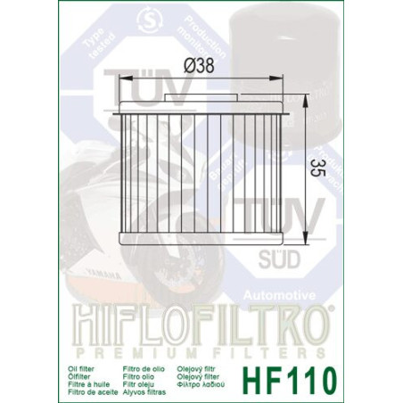 ALYVOS FILTRAS HIFLO HF110