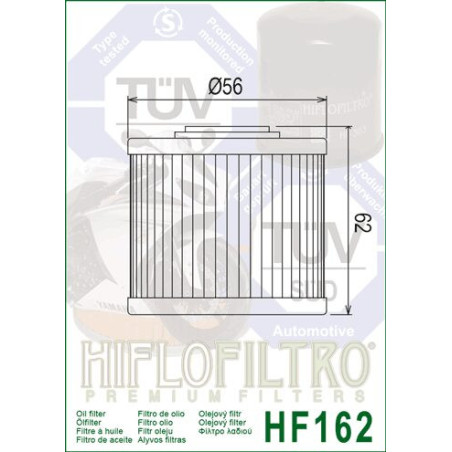 HIFLO HF162 ORO FILTRAS BMW R 1300 GS '22-'24