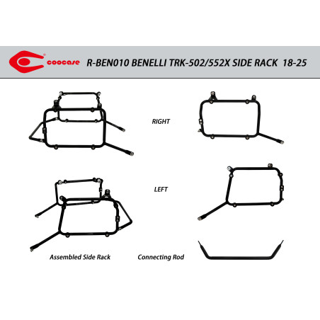 BENELLI TRK-502X 2018-2021 CENTRINĖS DĖŽĖS + ŠONINIŲ DĖŽIŲ RINKINYS
