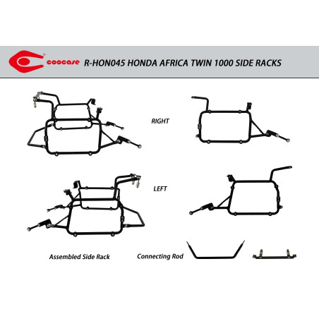 CENTRINĖS + ŠONINĖS DĖŽĖS RINKINYS HONDA AFRICA TWIN 1000 2010-2018