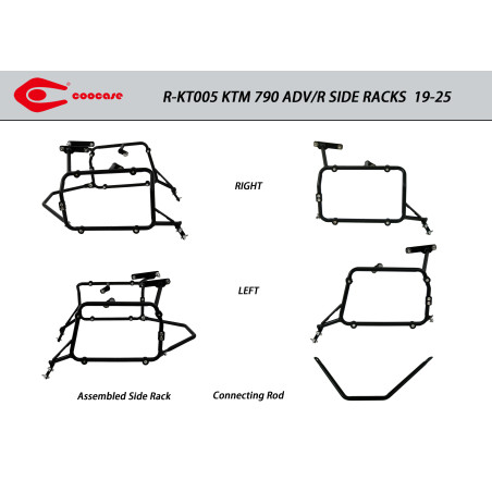 KTM 790ADV / R (KTM 790 / 890) CENTERCASE + SIDECASE RACK SET