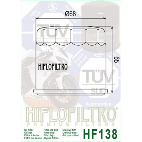 ALYVOS FILTRAS HIFLO HF138