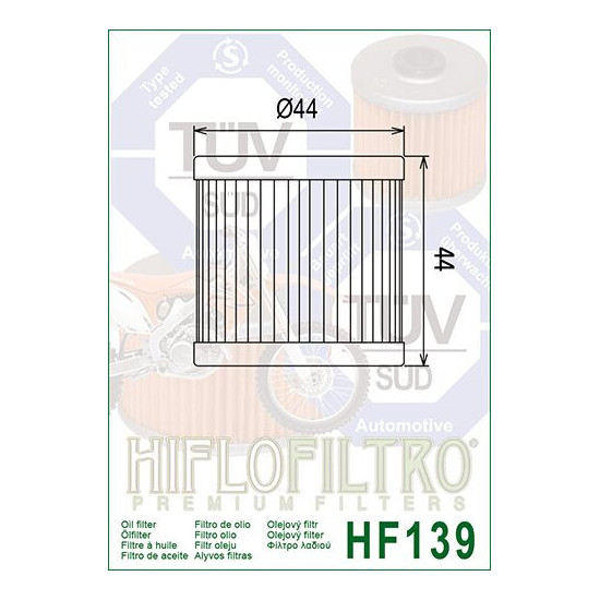 OIL FILTER HIFLO HF139