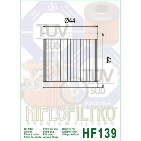 OIL FILTER HIFLO HF139