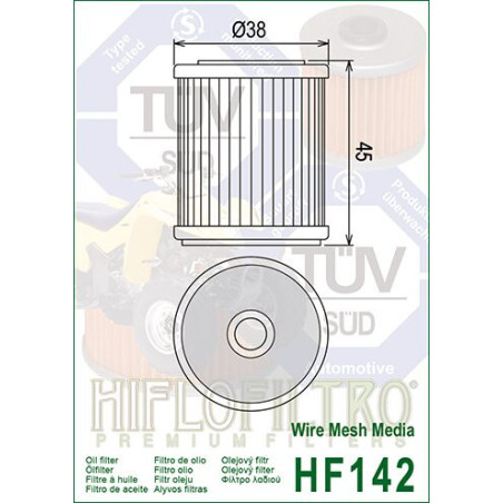 ALYVOS FILTRAS HIFLO HF142