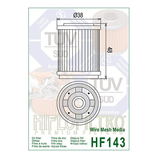 OIL FILTER HIFLO HF143