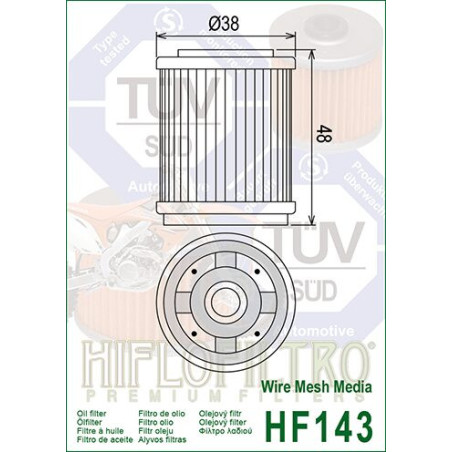 OIL FILTER HIFLO HF143