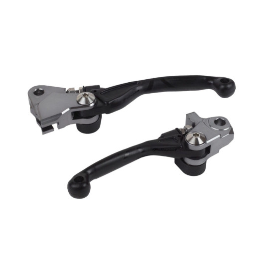 POLISPORT CLUTCH AND BRAKE LEVER KIT HONDA CR 125 / 250 '04-'07 BLACK