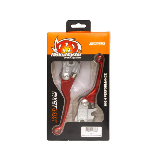 MOTO-MASTER CLUTCH AND BRAKE LEVER KIT (NO BRAKES) FORGED GASGAS / HUSQVARNA (BRAKTEC) RED