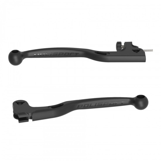 POLISPORT CLUTCH AND BRAKE LEVER KIT (APT UNBREAKABLE) YAMAHA TT-R 125 '08-'25 BLACK