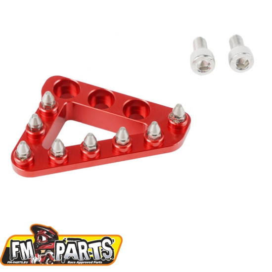 FM-PARTS GALINIŲ STABDŽIŲ SVIRTIES PĖDA (PLATA) BETA RR / XTRAINER RAUDONA