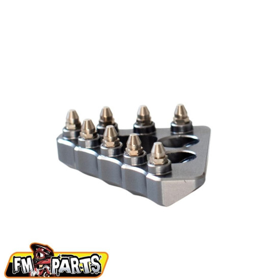 FM-PARTS GALINĖS STABDŽIŲ SVIRTIES PĖDA (PLATI) KTM / HUSQVARNA SIDABRINĖ (PISTOLINIO METALO)