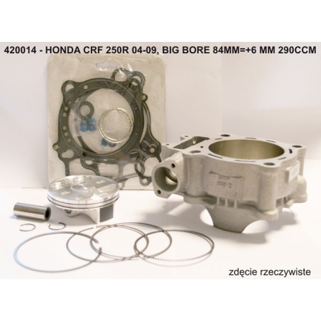 VERTEX cilindro komplektas HONDA CRF 250R '04-'09, BIG BORE 84mm+6 mm 290CCM