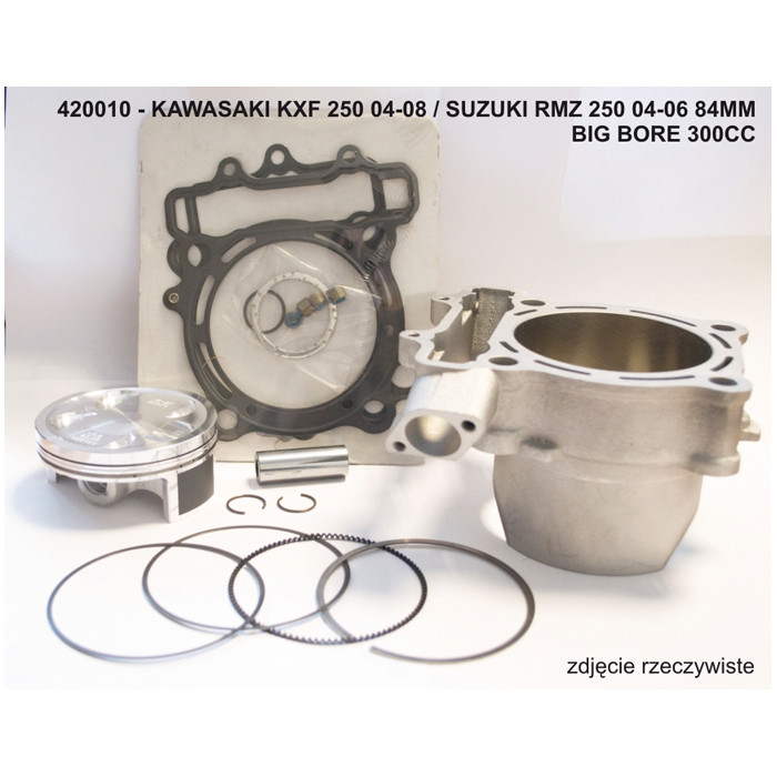 VERTEX Cylinder kit KAWASAKI KXF 250 '04 -'08 / SUZUKI RMZ 250 '04 -'06 84MM BIG BORE 300CCM (+ 7.00mm) - (Piston - 32317