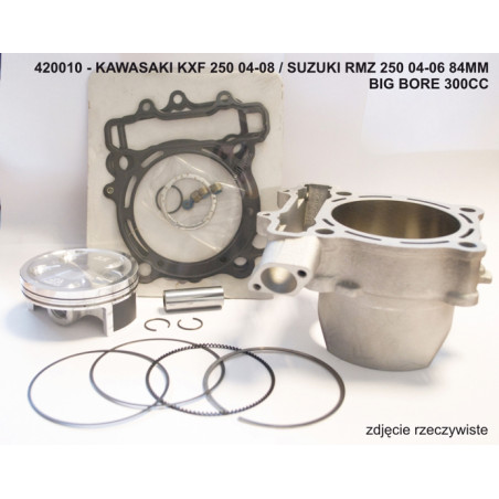 VERTEX Cylinder kit KAWASAKI KXF 250 '04 -'08 / SUZUKI RMZ 250 '04 -'06 84MM BIG BORE 300CCM (+ 7.00mm) - (Piston - 32317