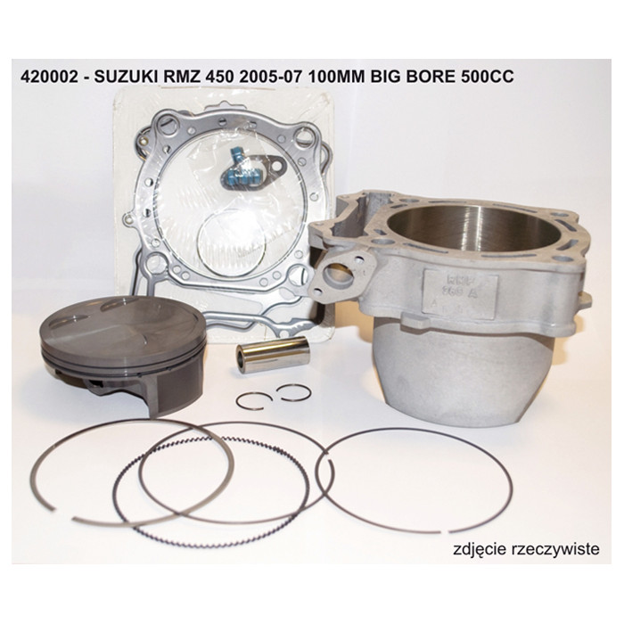 VERTEX Cylinder Kit Suzuki RMZ 450 '05 -'07 100mm Big Bore 500ccm (+ 4.50mm) - (Piston 3200450) W Roczniku 2005